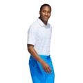 Mens Flag Print Primeblue Golf Polo Shirt blue-rush-ha6123
